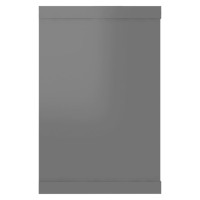 Miniatyr av produktbild för Vägghylla kubformad 6 st grå högglans 60x15x23 cm spånskiva