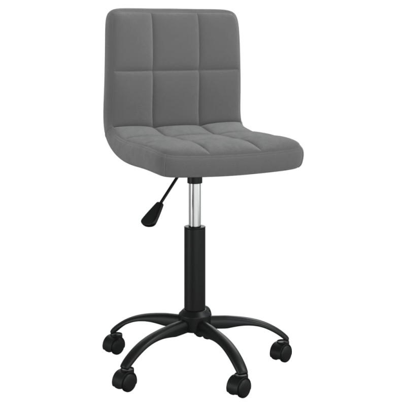 Produktbild för Snurrbar kontorsstol mörkgrå sammet
