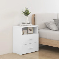 Miniatyr av produktbild för Sängbord vit 50x32x60 cm