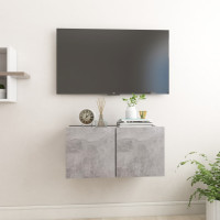 Produktbild för Väggmonterat TV-skåp betonggrå 60x30x30 cm
