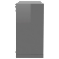 Miniatyr av produktbild för Vägghylla kubformad 6 st grå högglans 30x15x30 cm