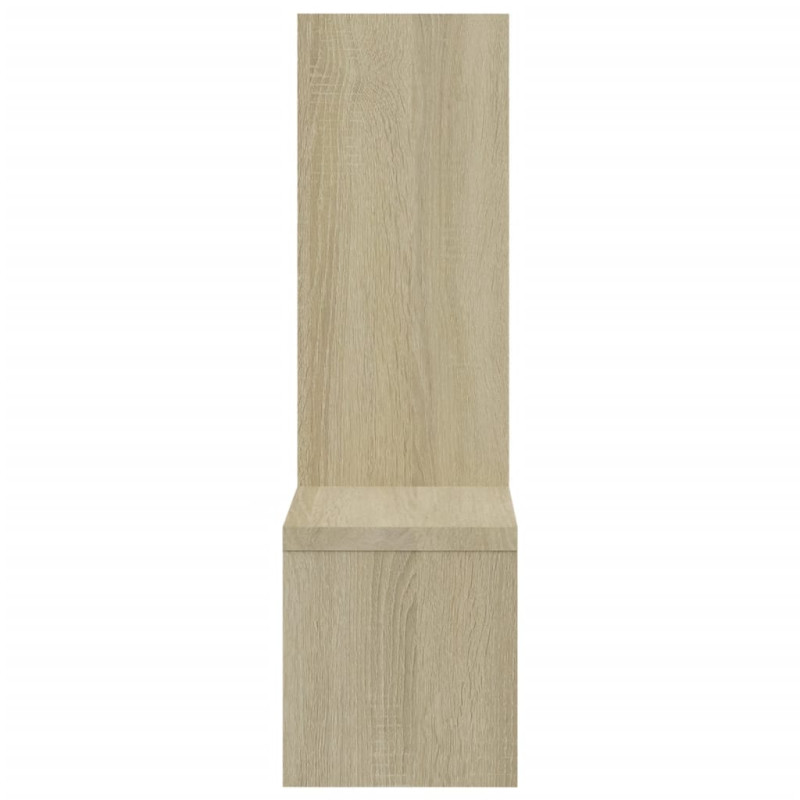 Produktbild för Vägghyllor 2 st vit och sonoma-ek 50x15x50 cm konstruerat trä
