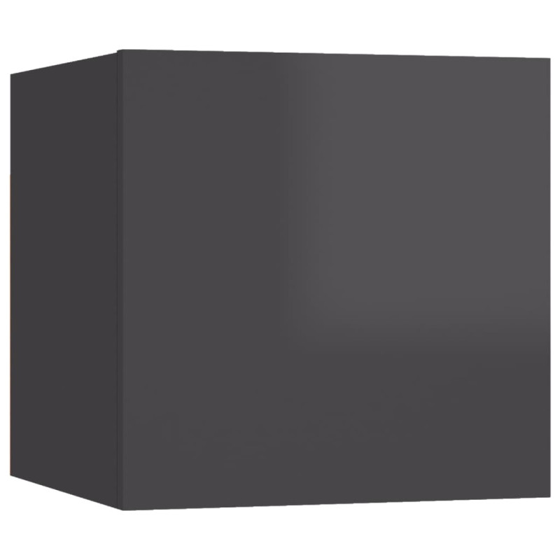 Produktbild för TV-skåp 5 delar grå högglans spånskiva