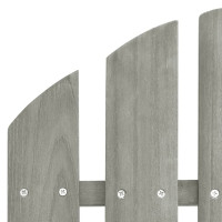 Produktbild för Adirondackstol med fotpall 2-sits grå granträ