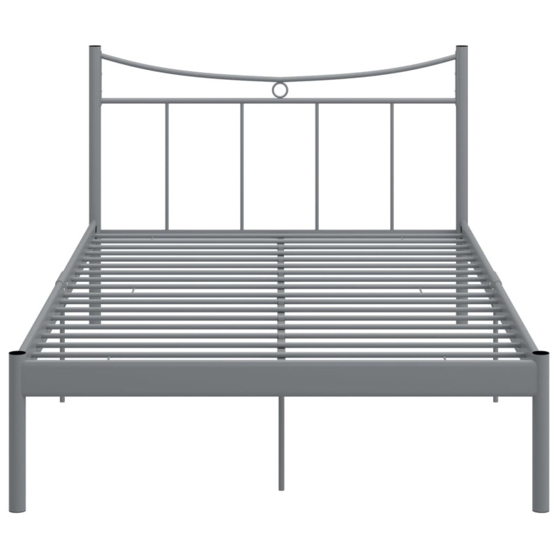 Produktbild för Sängram grå metall 120x200 cm