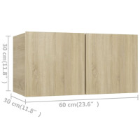 Produktbild för TV-skåp 4 st sonoma-ek 60x30x30 cm konstruerat trä