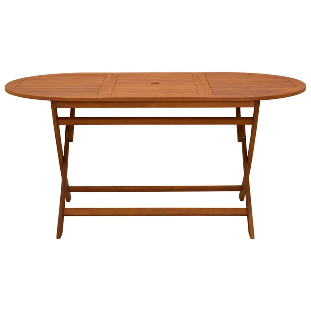 Produktbild för Hopfällbart trädgårdsbord 160x85x75 cm massivt eukalyptusträ