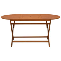 Produktbild för Hopfällbart trädgårdsbord 160x85x75 cm massivt eukalyptusträ