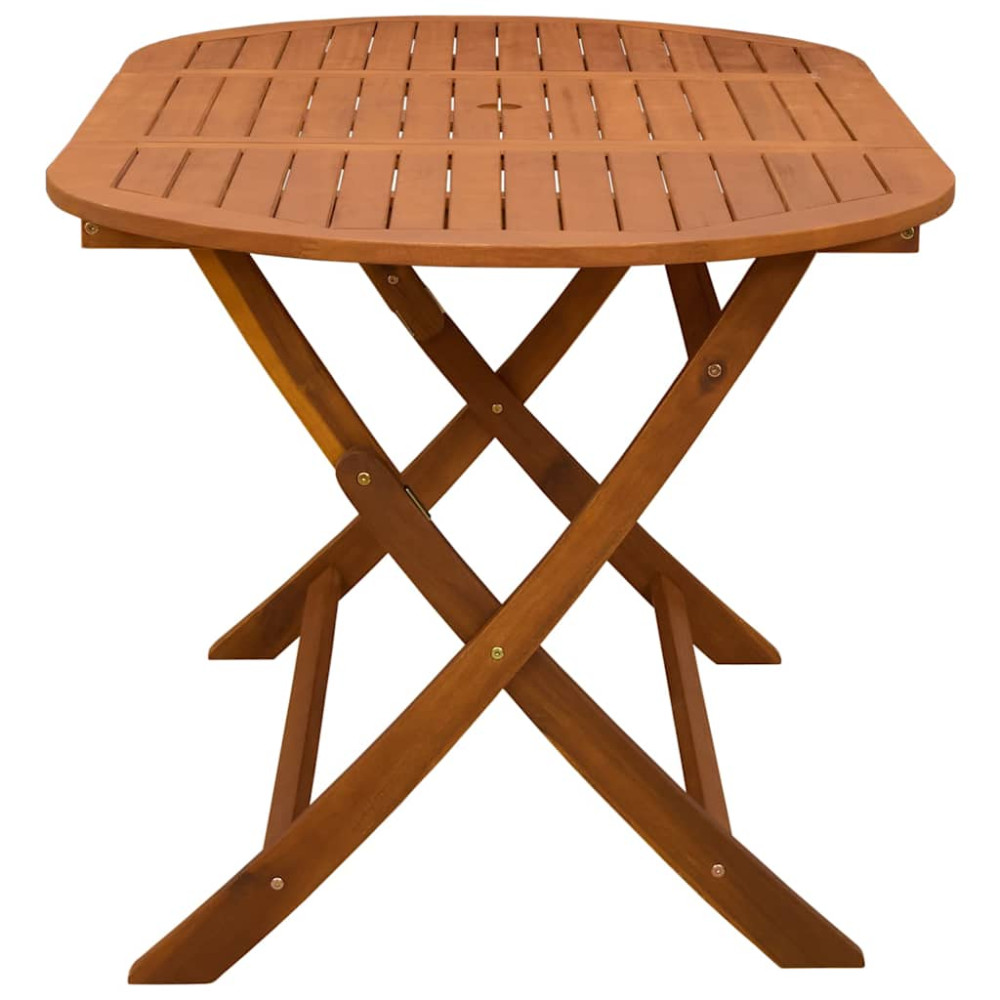 Produktbild för Hopfällbart trädgårdsbord 160x85x75 cm massivt eukalyptusträ