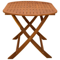 Produktbild för Hopfällbart trädgårdsbord 160x85x75 cm massivt eukalyptusträ
