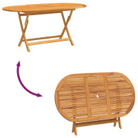 Produktbild för Hopfällbart trädgårdsbord 160x85x75 cm massivt eukalyptusträ
