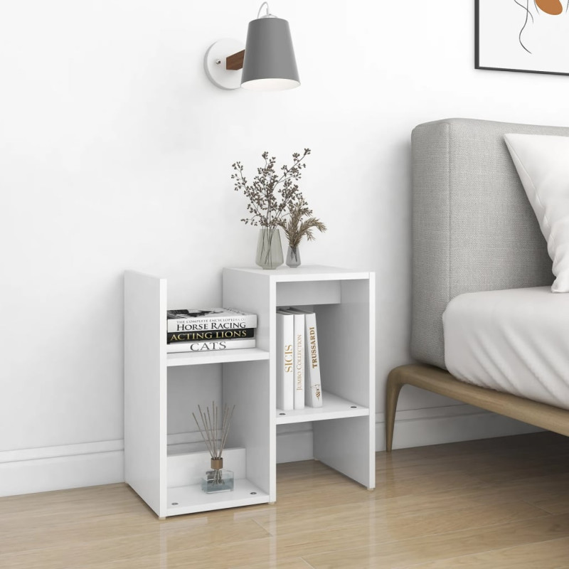 Produktbild för Sängbord 2 st vit 50x30x51,5 cm konstruerat trä