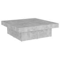 Produktbild för Soffbord betonggrå 90x90x28 cm konstruerat trä