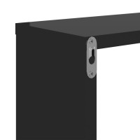 Produktbild för Vägghylla kubformad 6 st svart högglans 22x15x22 cm