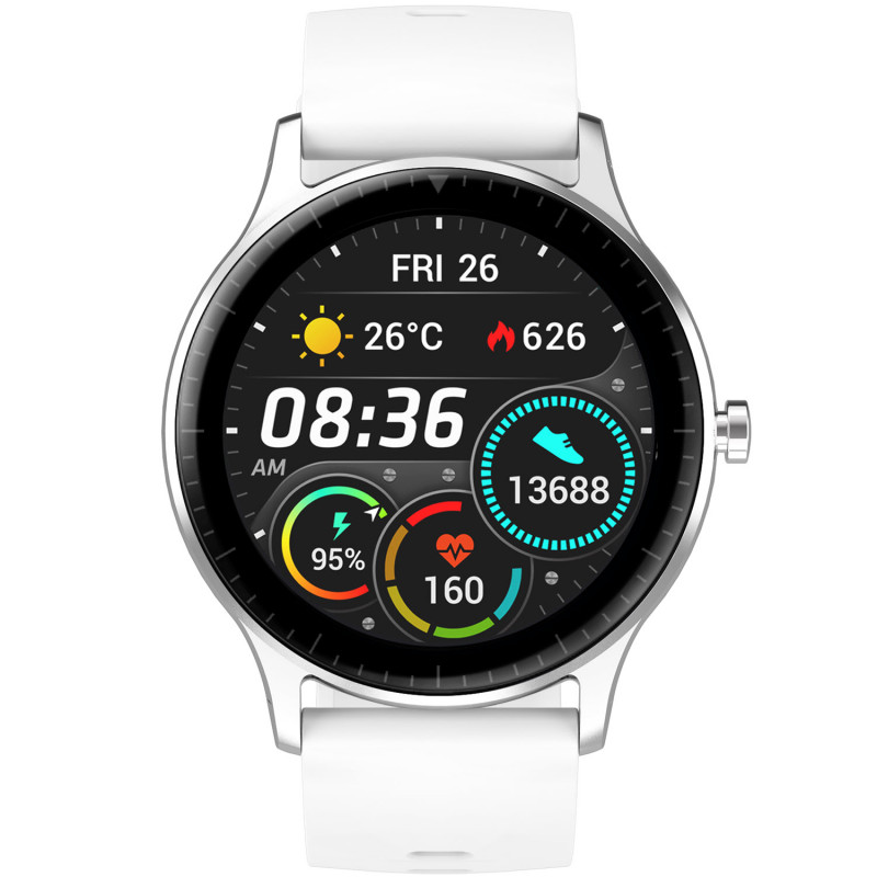 Produktbild för Smartwatch HR IP67 Vit 1,28 display