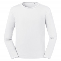 Russell Men's Pure Organic L/S Tee White