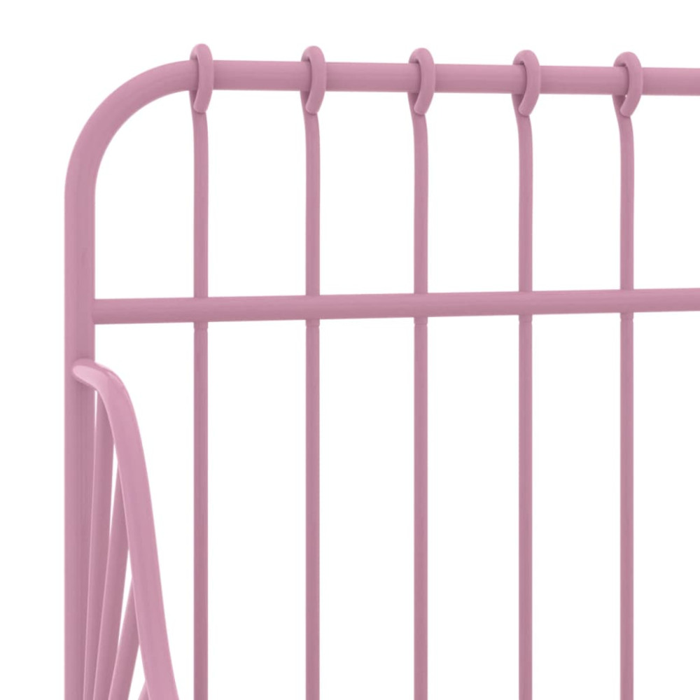 Produktbild för Utdragbar sängram rosa metall 80x130/200 cm