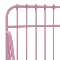 Produktbild för Utdragbar sängram rosa metall 80x130/200 cm