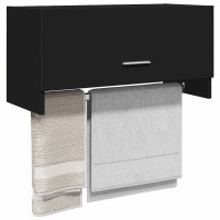 Produktbild för Garderob svart 70x32,5x35 cm konstruerat trä