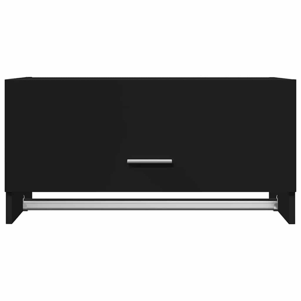 Produktbild för Garderob svart 70x32,5x35 cm konstruerat trä