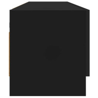 Produktbild för Garderob svart 70x32,5x35 cm konstruerat trä