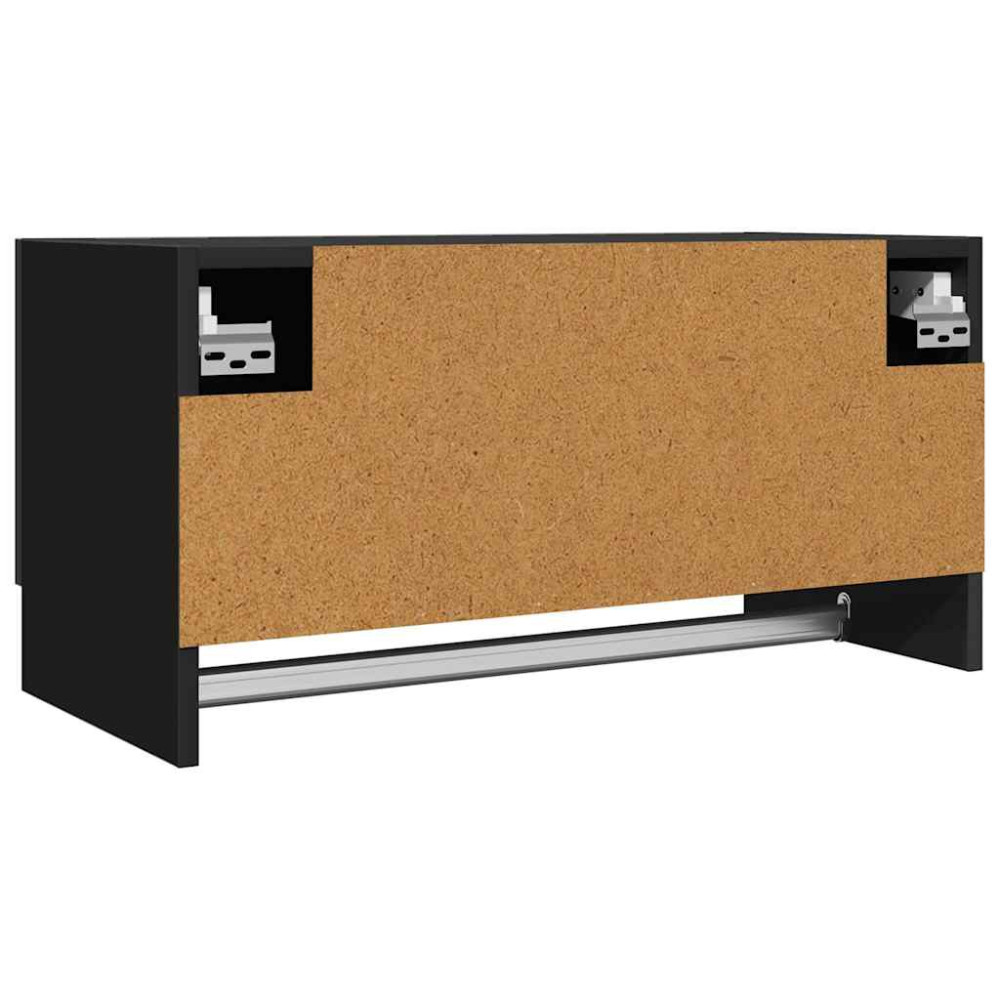 Produktbild för Garderob svart 70x32,5x35 cm konstruerat trä