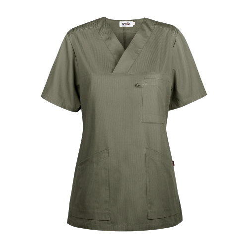 Smila 70102 Alva v-blouse w Army Green Dam