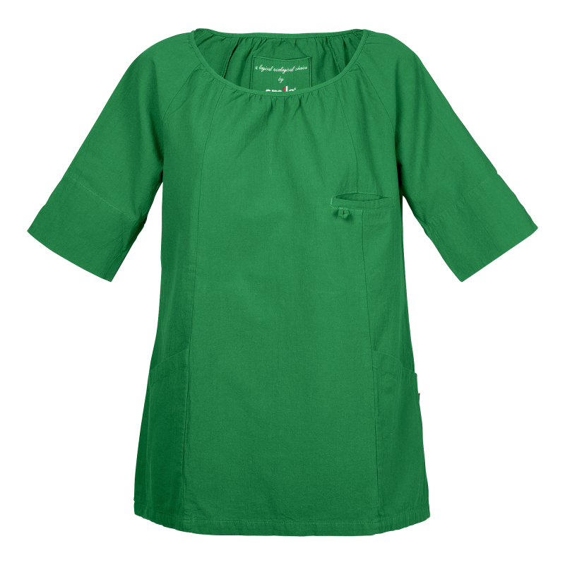 Produktbild för 75904 Elin blouse GOTS w Emerald Dam