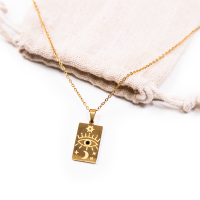 Miniatyr av produktbild för Golden Eye Necklace - 18K gold plated