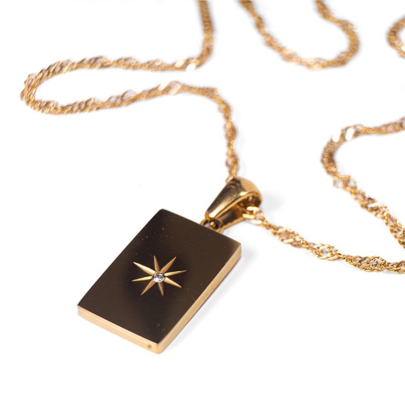 Produktbild för Golden Star Necklace - 18K gold plated