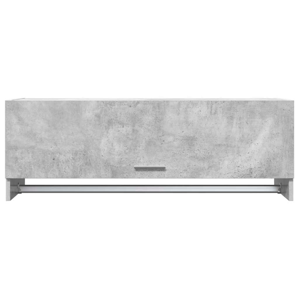 Produktbild för Garderob betonggrå 100x32,5x35 cm konstruerat trä