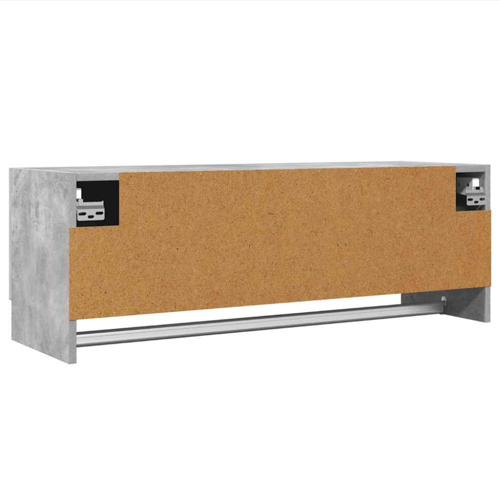 Produktbild för Garderob betonggrå 100x32,5x35 cm konstruerat trä