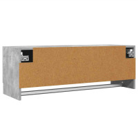 Produktbild för Garderob betonggrå 100x32,5x35 cm konstruerat trä