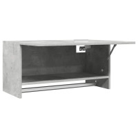 Produktbild för Garderob betonggrå 70x32,5x35 cm konstruerat trä