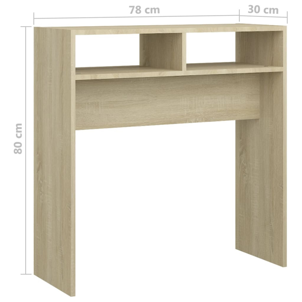 Produktbild för Avlastningsbord sonoma ek 78x30x80 cm konstruerat trä
