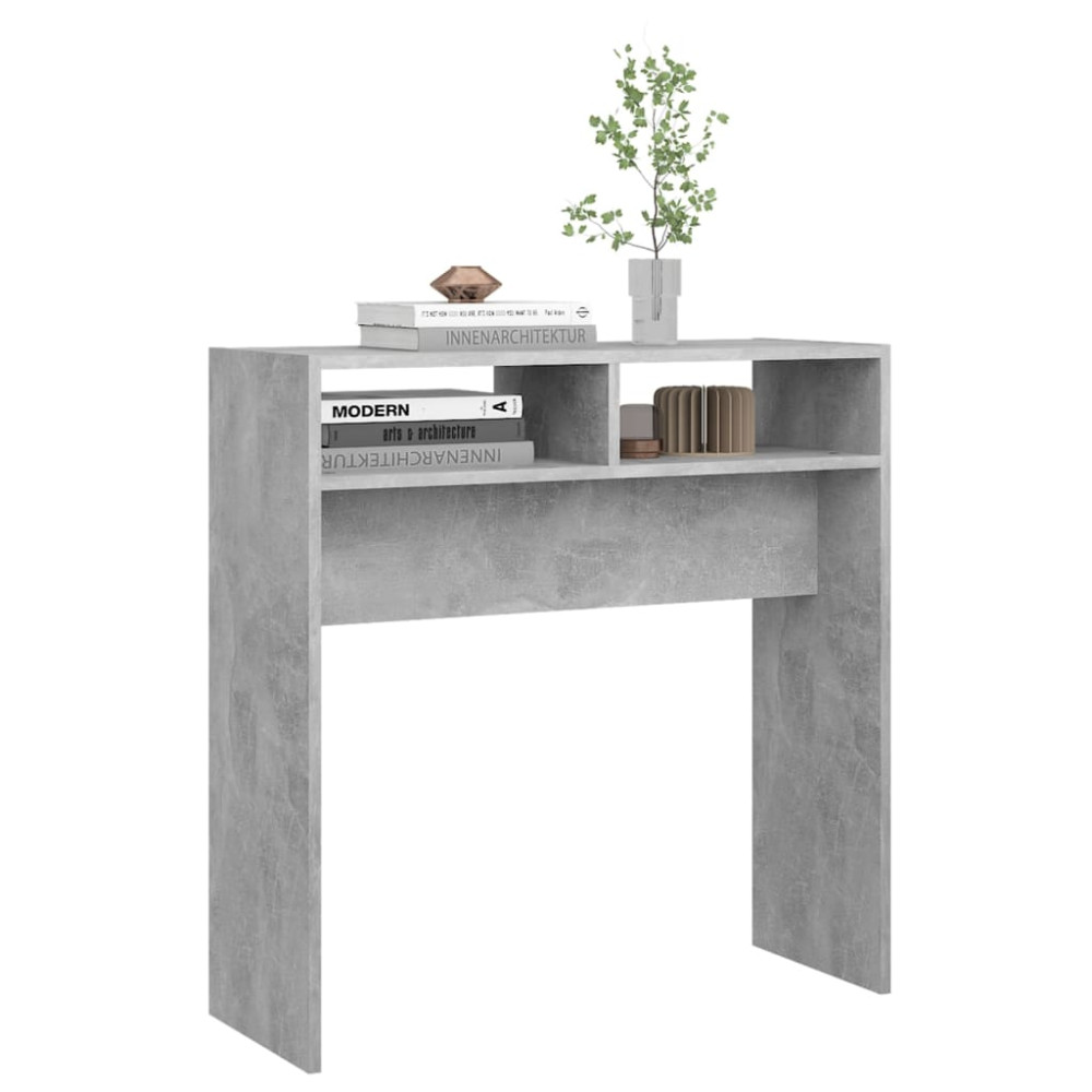 Produktbild för Konsolbord betonggrå 78x30x80 cm konstruerat trä