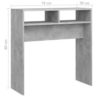 Produktbild för Konsolbord betonggrå 78x30x80 cm konstruerat trä