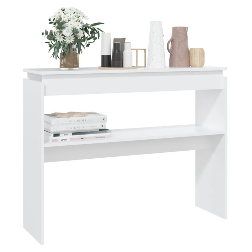 Produktbild för Avlastningsbord vit 102x30x80 cm konstruerat trä