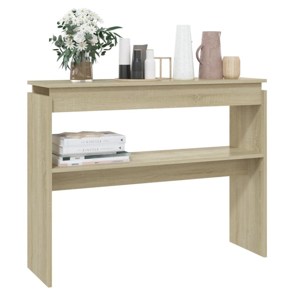 Produktbild för Avlastningsbord sonoma ek 102x30x80 cm konstruerat trä