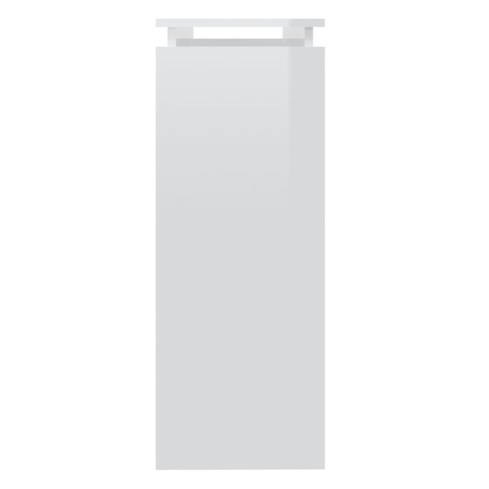 Produktbild för Konsolbord vit högglans 102x30x80 cm konstruerat trä