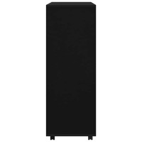 Produktbild för Garderob svart 80x40x110 cm konstruerat trä