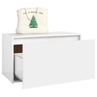 Produktbild för Hallbänk 80x40x45 cm vit konstruerat trä