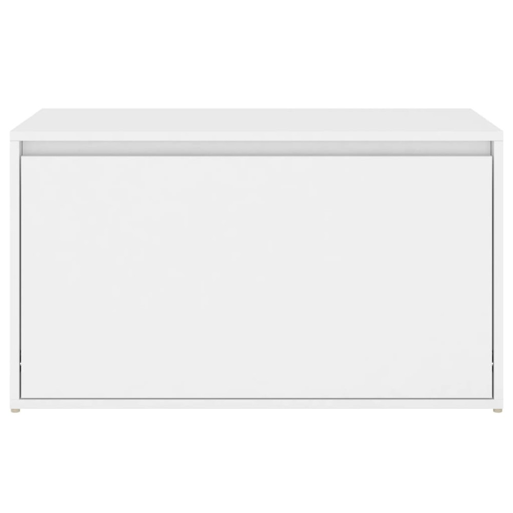 Produktbild för Hallbänk 80x40x45 cm vit konstruerat trä