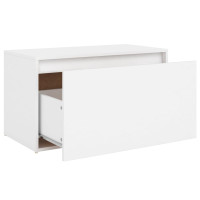 Produktbild för Hallbänk 80x40x45 cm vit konstruerat trä