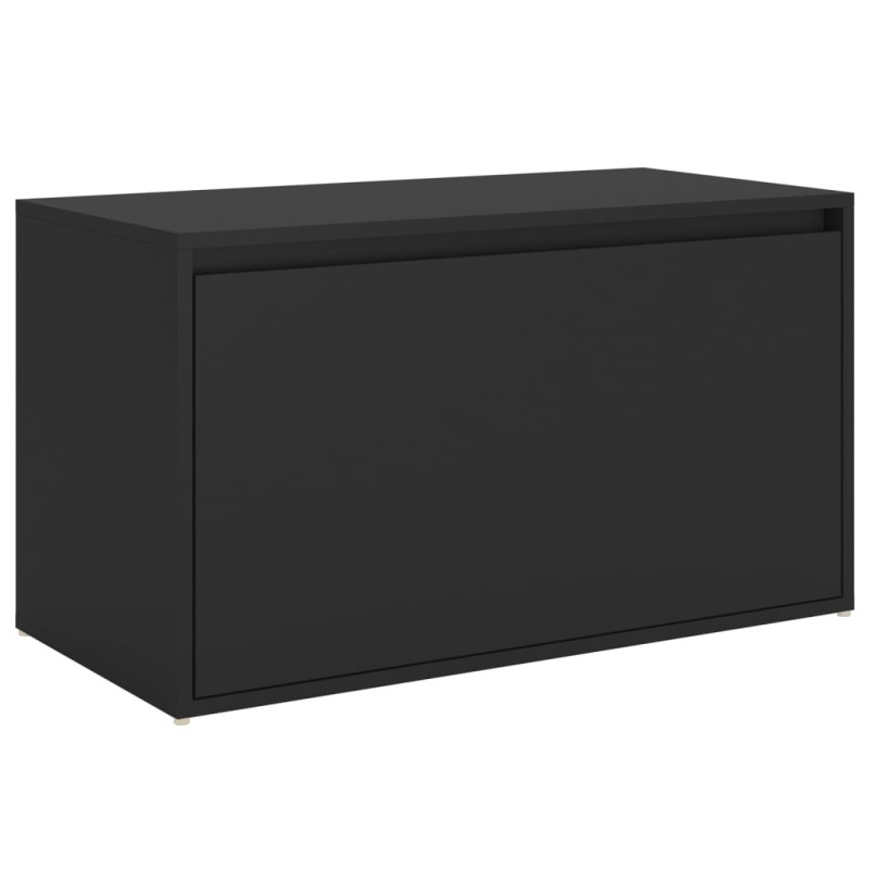 Produktbild för Hallbänk svart 80x40x45 cm spånskiva