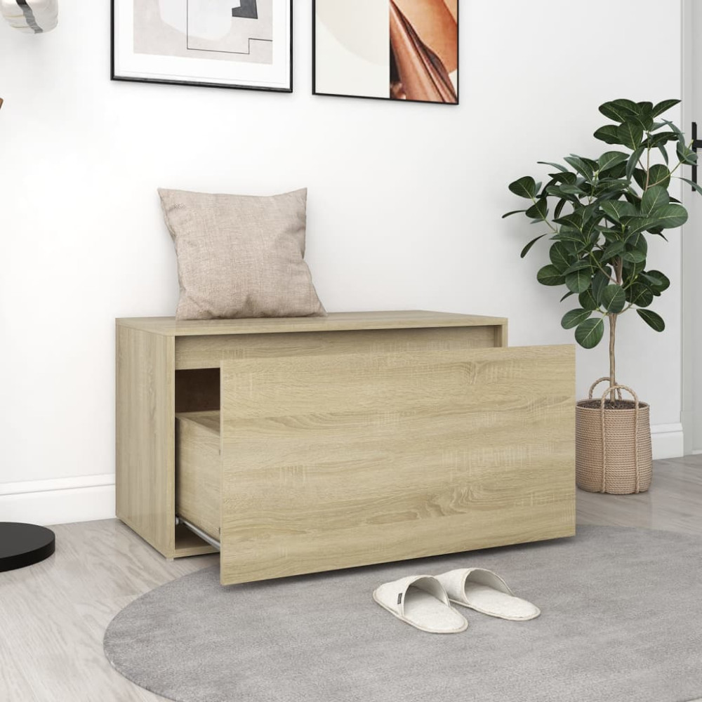 Produktbild för Hallbänk 80x40x45 cm sonoma-ek konstruerat trä