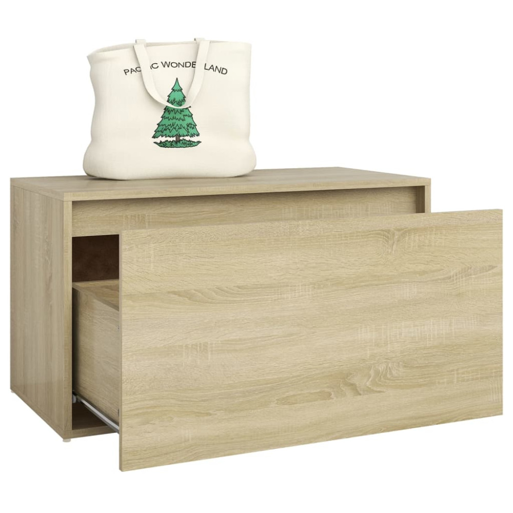 Produktbild för Hallbänk 80x40x45 cm sonoma-ek konstruerat trä