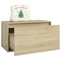 Produktbild för Hallbänk 80x40x45 cm sonoma-ek konstruerat trä