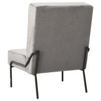 Produktbild för Avkopplingsstol 65x79x87 cm ljusgrå sammet