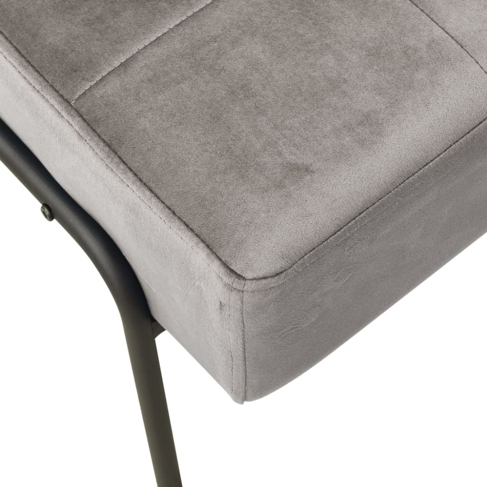 Produktbild för Avkopplingsstol 65x79x87 cm ljusgrå sammet